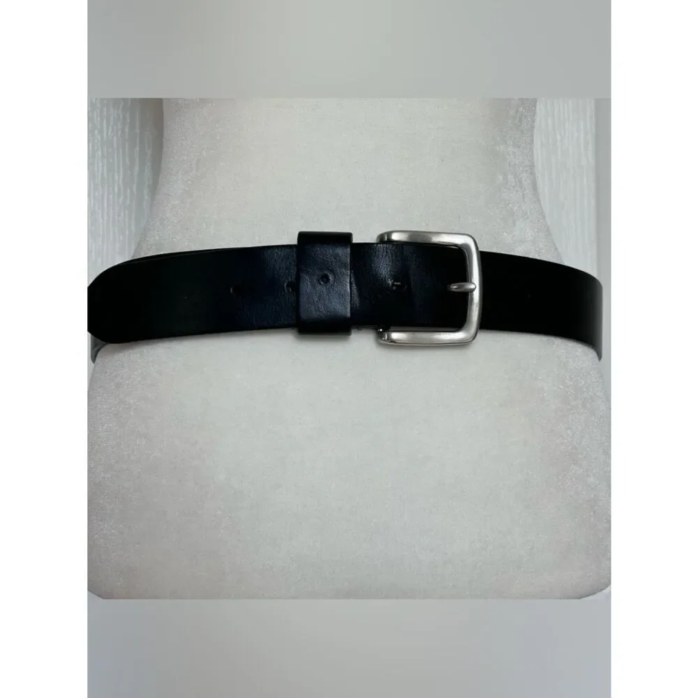 Remington 12 Gauge Shotgun Shell Black Leather Mens Belt Size 34